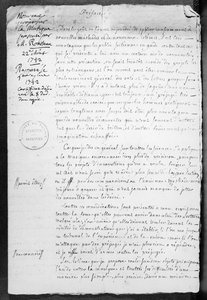 Projekt för notskrift presenterat av Jean-Jacques Rousseau för Academie des Sciences den 22 augusti 1742
